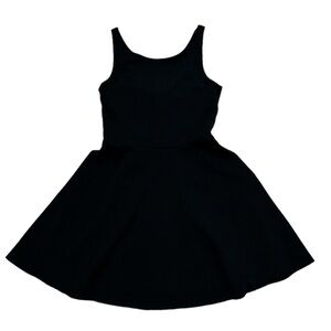 Aqua Black Fit & Flare Bow Accent on back Sleeveless Skater Dress Party Holiday